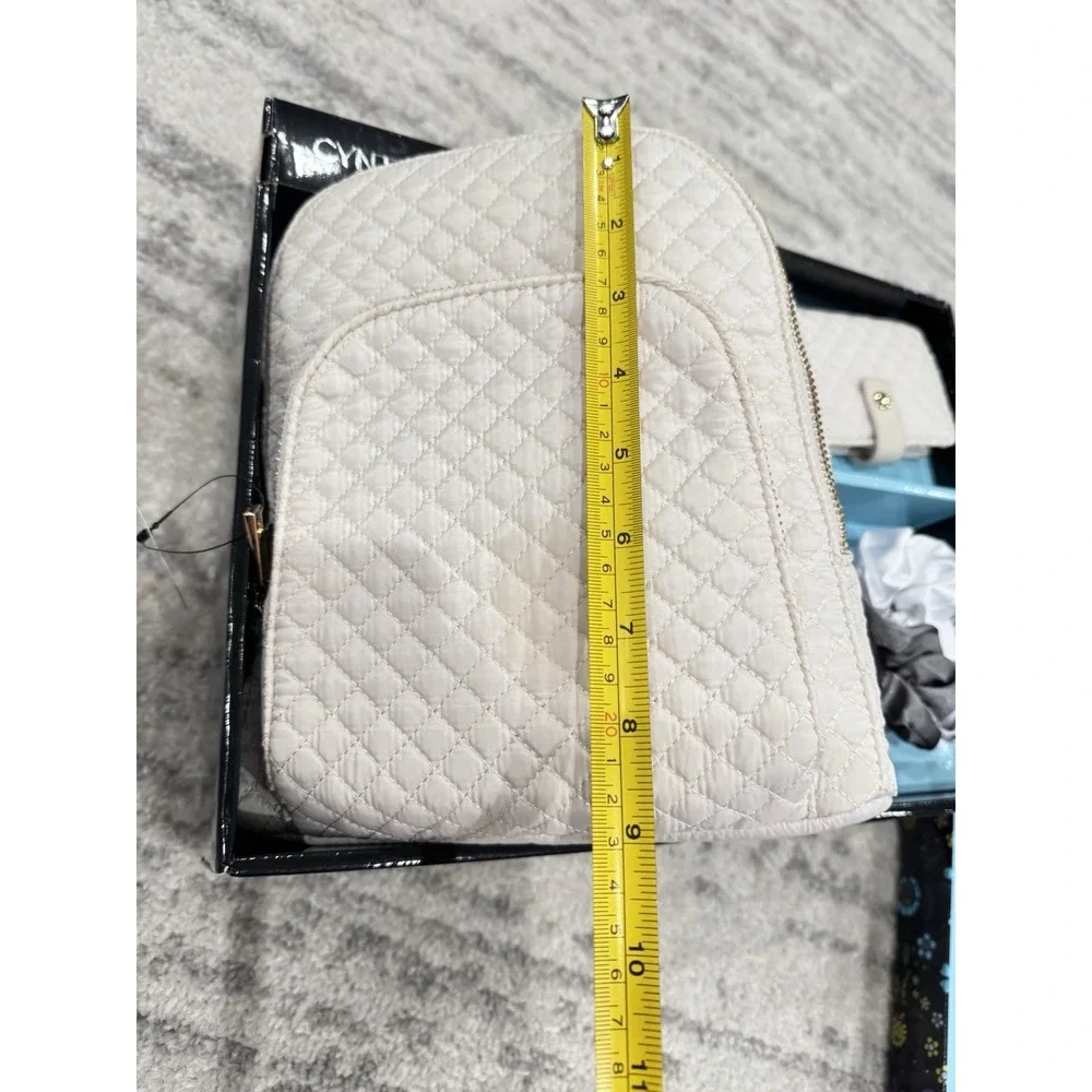 Quilted Mini Backpack  Set with Card Case & 4 Scrunchies By Cynthia Rowley